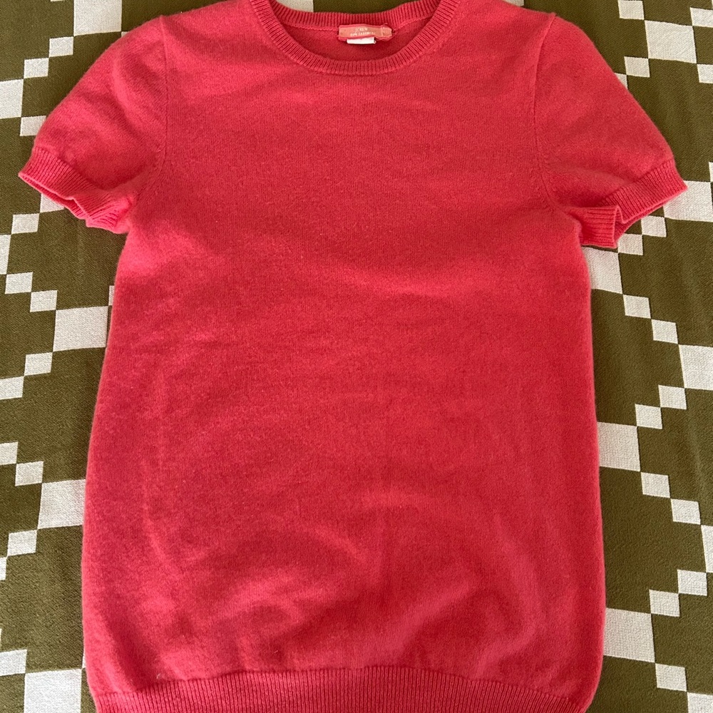 J. Crew Coral Cashmere Sweater
